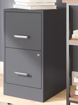 Filing Cabinet: 14.25'' Wide 2 -Drawer Steel Vertical File Cabinet
