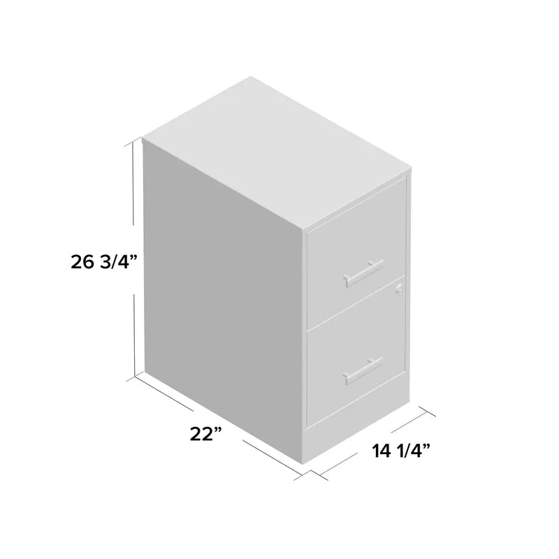 File Cabinets : 14.25'' Wide 2 -Drawer Steel Vertical Filing Cabinet