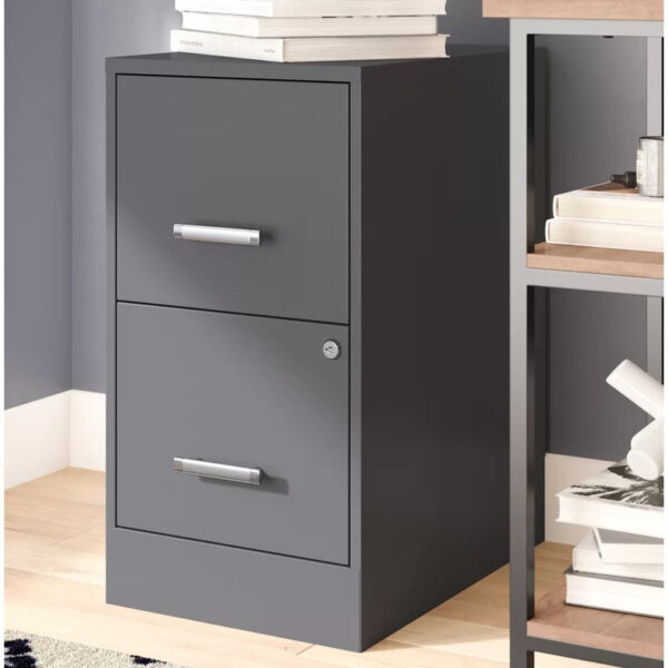 Filing Cabinet: 14.25'' Wide 2 -Drawer Steel Vertical File Cabinet