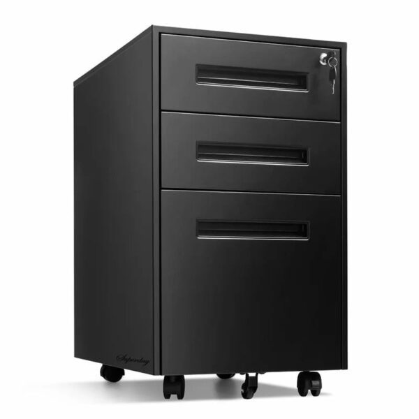 Filing Cabinet : 14.96'' Wide 3 -Drawer Mobile Vertical File Cabinet
