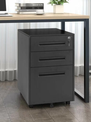 Filing Cabinet : 14.96'' Wide 3 -Drawer Mobile Vertical File Cabinet