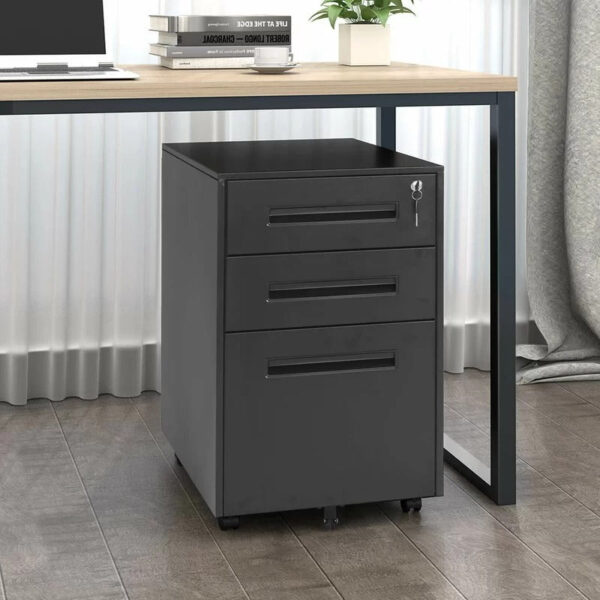 Filing Cabinet : 14.96'' Wide 3 -Drawer Mobile Vertical File Cabinet