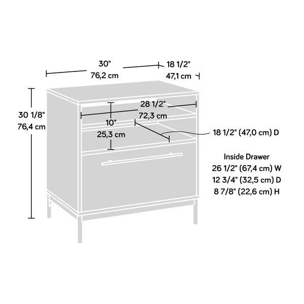 Filing Cabinet : 30'' Wide 1 -Drawer Lateral File Cabinet