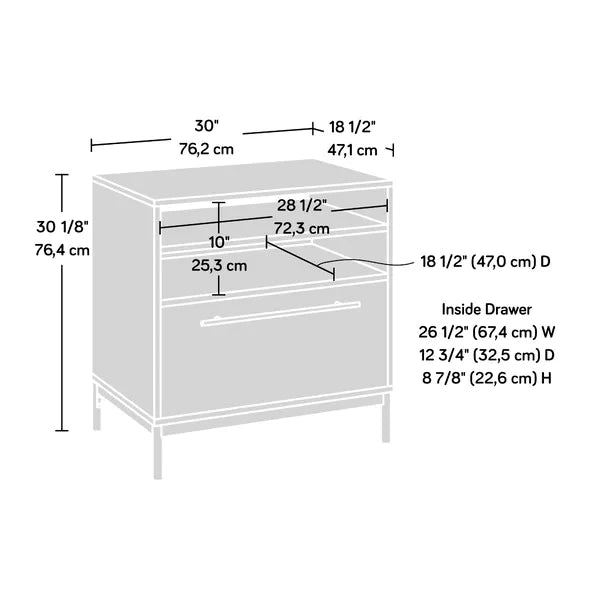 File Cabinets : 30'' Wide 1 -Drawer Lateral Filing Cabinet