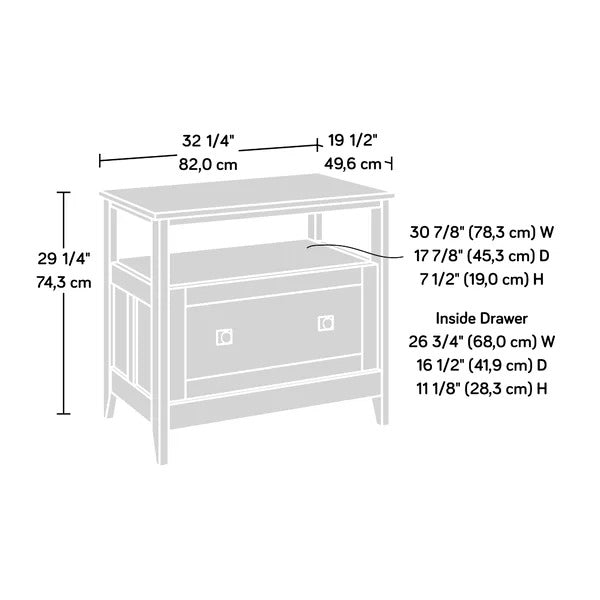 Filing Cabinet: 32.28'' Wide 1 -Drawer Lateral File Cabinet
