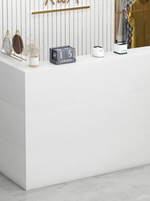 Reception Table: L-Shape Desk with Filing Cabinet