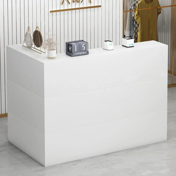 Reception Table: L-Shape Desk with Filing Cabinet