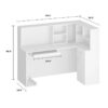 Reception Table: L-Shape Desk with Filing Cabinet