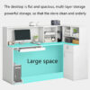 Reception Table: L-Shape Desk with Filing Cabinet