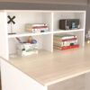 Reception Table: Wood Desk with Filing Cabinet