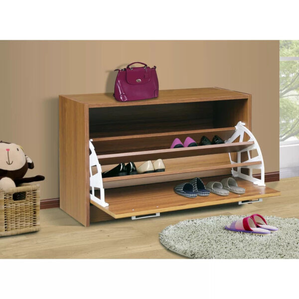 Shoe Rack: 12-Pair Shoe Storage Cabinet