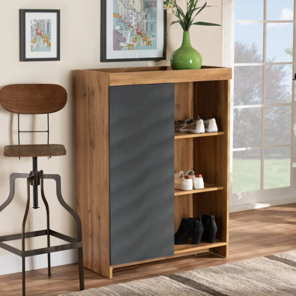 Shoe Rack: 12 Pair Shoe Storage Cabinet