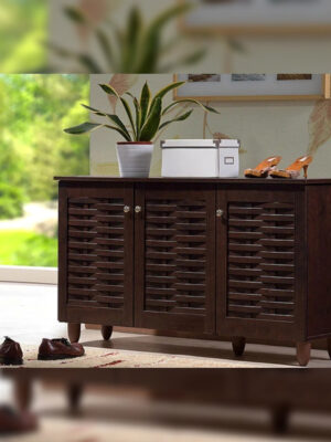 Shoe Rack: 12 Pair Shoe Storage Cabinet