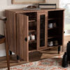 Shoe Rack: 2 Door Wood Entryway 8 Pair Shoe Storage Cabinet