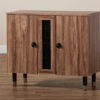 Shoe Rack: 2 Door Wood Entryway 8 Pair Shoe Storage Cabinet