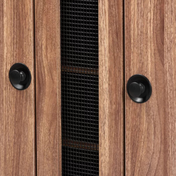 Shoe Rack: 2 Door Wood Entryway 8 Pair Shoe Storage Cabinet