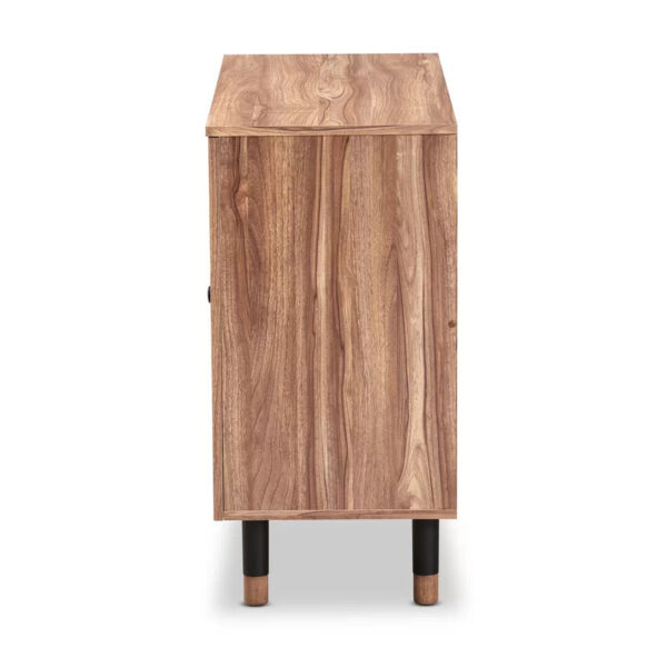 Shoe Rack: 2 Door Wood Entryway 8 Pair Shoe Storage Cabinet