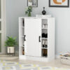 Shoe Rack: 2 Slide Door Shoes Storage Cabinet