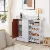 Shoe Rack: Classic White Shoe Storage Cabinet