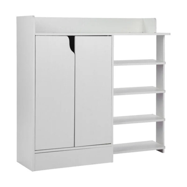 Shoe Rack: Classic White Shoe Storage Cabinet