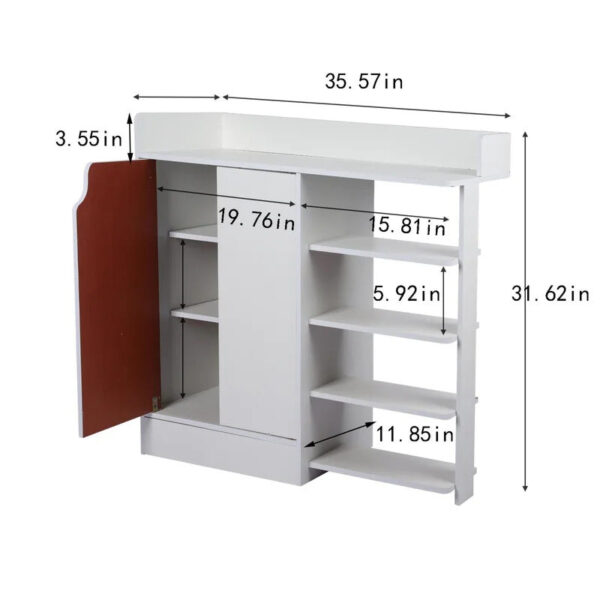Shoe Rack: Classic White Shoe Storage Cabinet
