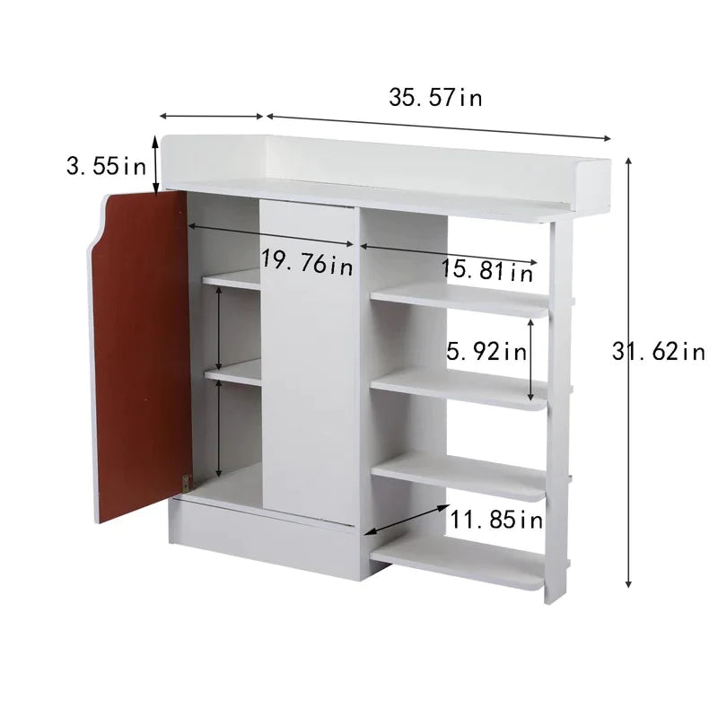Shoe Rack: Classic White Shoe Storage Cabinet