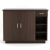 Shoe Rack: Leon Wood Shoe Rack Cabinet with Drawer (Wenge)