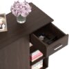 Shoe Rack: Leon Wood Shoe Rack Cabinet with Drawer (Wenge)
