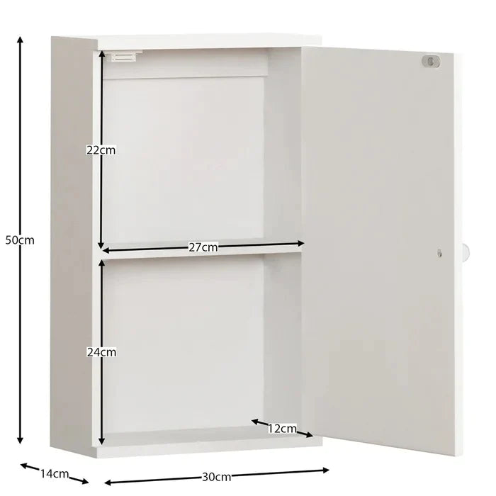 Wall Cabinets: 11.81'' W x 19.69'' H x 5.51'' D Wall Mounted Bathroom Cabinet