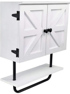 Wall Cabinets: 13.4'' W x 17.3'' H x 7.9'' D Solid Wood Wall Mounted Bathroom Cabinet
