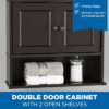 Wall Cabinets: 21.5'' W x 28'' H x 7.37'' D Wall Mounted Bathroom Cabinet