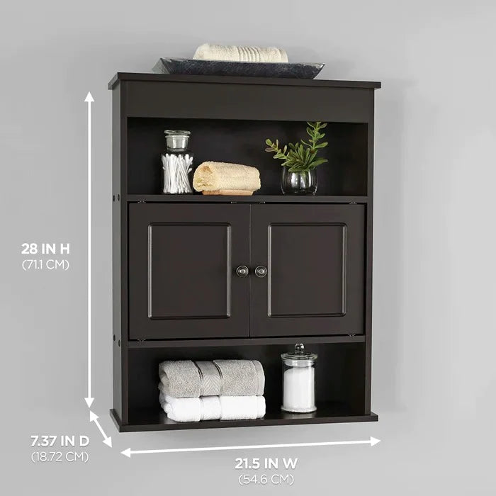 Wall Cabinets: 21.5'' W x 28'' H x 7.37'' D Wall Mounted Bathroom Cabinet