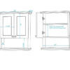 Wall Cabinets: 25'' W x 30'' H x 9.125'' D Solid Wood Wall Mounted Bathroom Cabinet