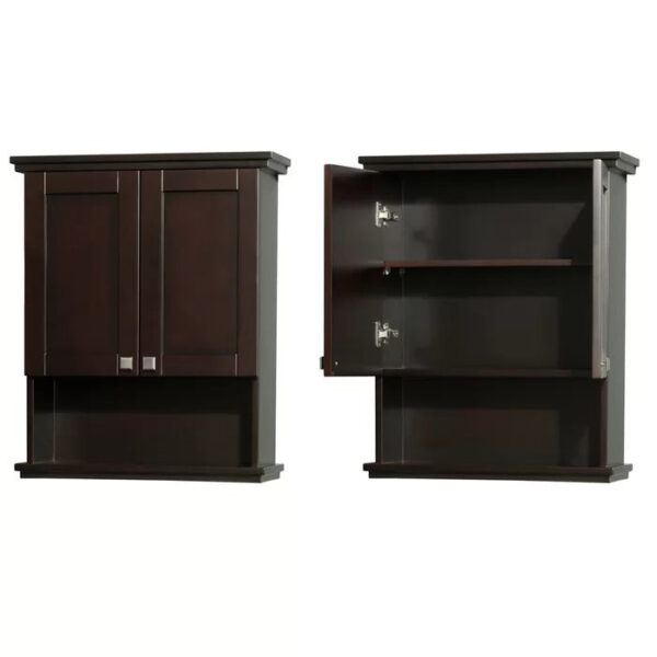 Wall Cabinets: 25'' W x 30'' H x 9.125'' D Solid Wood Wall Mounted Bathroom Cabinet
