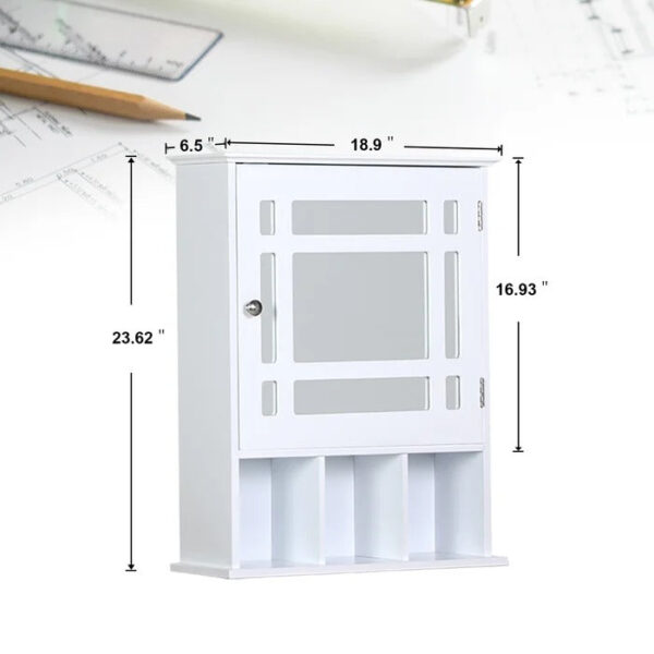 Wall Cabinets: One Door Wall Mounted Bathroom Cabinet